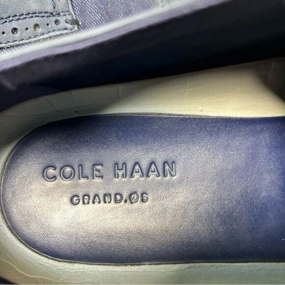 Cole Haan Grand.OS ZeroGrand WingTip Oxford Blue Dress Shoes Mens Size 11.5 - Picture 10 of 10